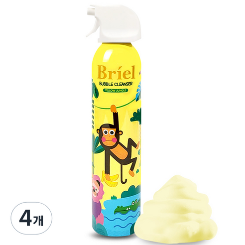 브리엘 옐로우 정글 버블 클렌저 바나나향, 4개, 300ml