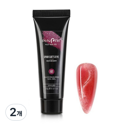 고고블랑 네일연장 자석 마그네틱 폴리젤 15ml, 02, 2개