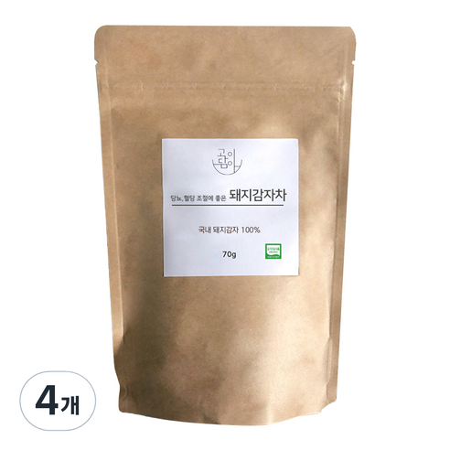 고이담아 유기농 돼지감자차 슬라이스, 70g, 4개