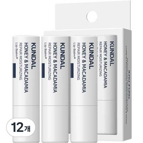 쿤달 리페어 립밤 3.6g, 무향, 12개