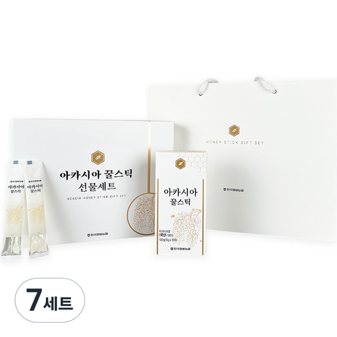 한국양봉 아카시아 꿀스틱 30p + 쇼핑백, 360g, 7세트