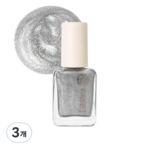 파셋 셀럽 네일컬러 폴리쉬 매니큐어 7ml, 디바실버, 3개