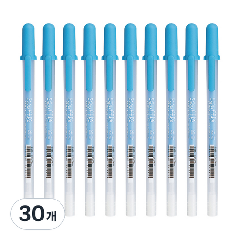 SAKURA 겔리롤 수플레 젤잉크펜 0.8mm, 블루, 30개