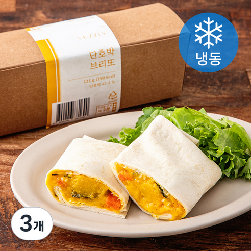 베즐리 단호박 브리또 (냉동), 121g, 3개