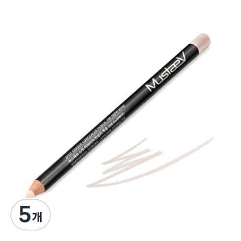 머스테브 스팟 이레이저 컨실러 펜슬 2.5g, 00호 스노우베이지, 5개