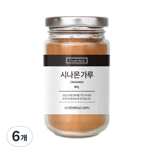 신선약초 시나몬 분말, 80g, 6개