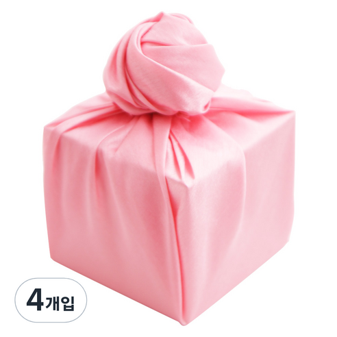봄91 611 실크 홑보자기 45 x 45 cm, 로즈핑크, 4개입