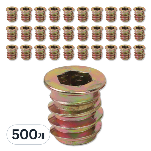 올고르 하드우드용 번데기 너트 와샤형, 500개