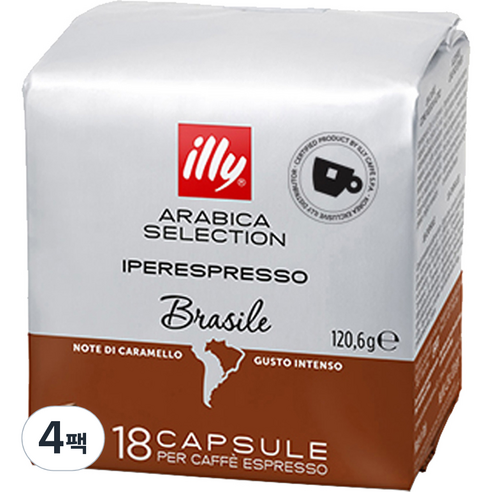 일리 브라질 캡슐커피 18p, 120.6g, 4팩