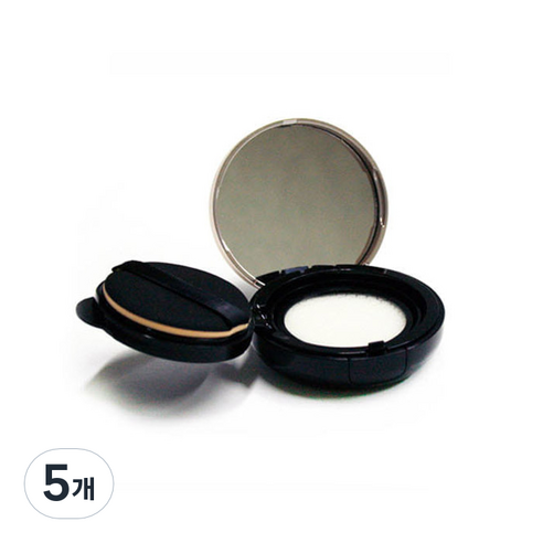 마타바 DIY 쿠션팩트 입생 케이스 72 x 72 x 30 mm, 검정 + 로즈골드, 5개