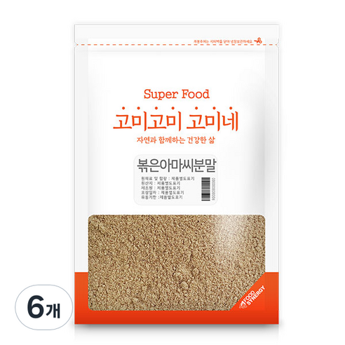 고미네 볶은아마씨분말, 300g, 6개