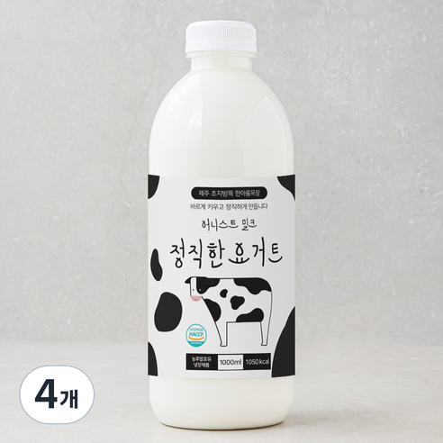 어니스트밀크 정직한 요거트, 1L, 1개입, 4개