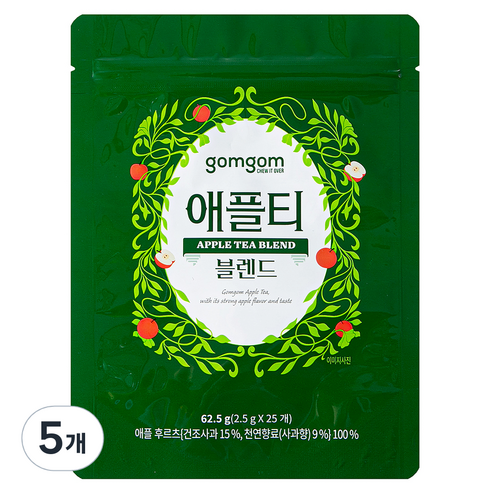 곰곰 애플티 블렌드, 2.5g, 25개입, 5개