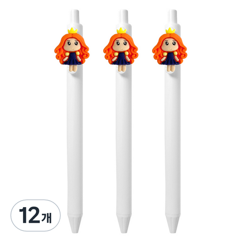 큐티파츠 젤펜 프린세스 0.5mm, 네이비, 12개