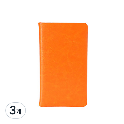 더플로우컴퍼니 인조가죽 베이직 노트북 A6, 오렌지, 3개