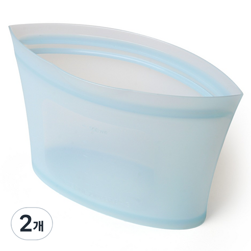 실리가든 실리콘 지퍼백 중형 1000ml, 소다블루, 2개