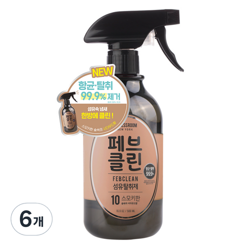 더블유드레스룸 페브클린 섬유탈취제 No.10 옥토버우디, 500ml, 6개