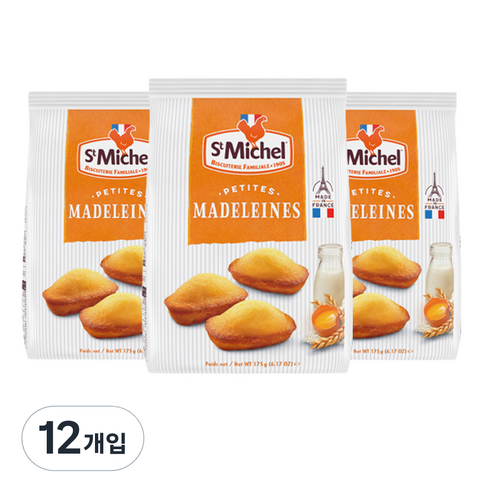 생미쉘 마들렝 빵, 175g, 12개입