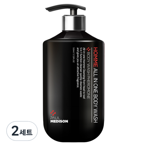 폴메디슨 옴므 대용량 올인원 바디워시 페로몬향 510ml, 2세트
