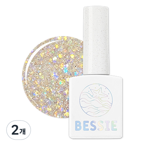 베씨 글리터젤, GL34 금빛 모래사장, 11ml, 2개