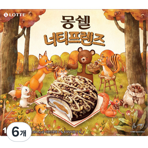 몽쉘 너티프렌즈 12p, 408g, 6개