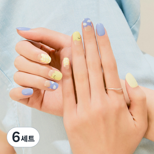 데싱디바 글레이즈 해피니스 네일스티커 세트, 6세트