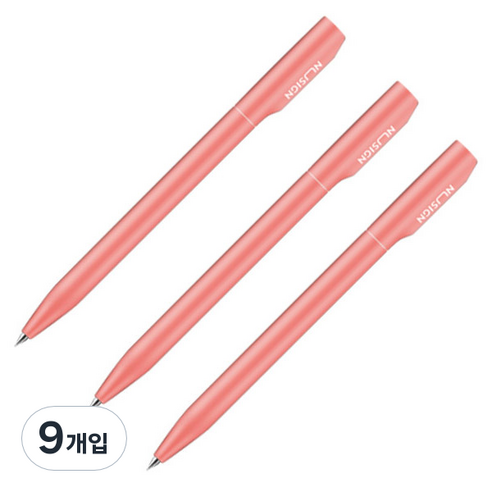 누사인 ABS 트위스트 볼펜 0.5mm NS552, 로즈핑크, 9개입