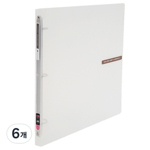 에코청운 투명 칼라칩 미니 O링 바인더 3공 A4 2cm, 6개