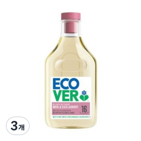 에코버 울세탁 세제 750ml, 3개