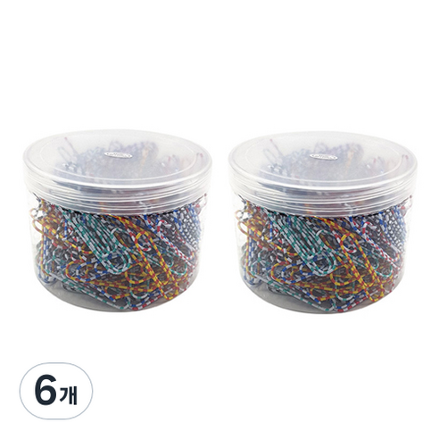 블루마토 줄무늬 클립3 50mm, 250개입, 6개