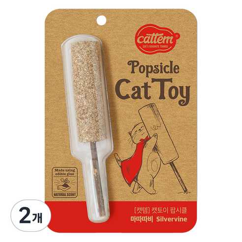 캣템 고양이 팝시클 장난감 2 x 13 cm, 2개, 마따따비