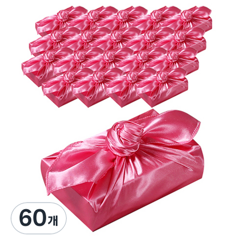 통샵 공단 보자기 55 × 55 cm, 꽃분홍, 60개