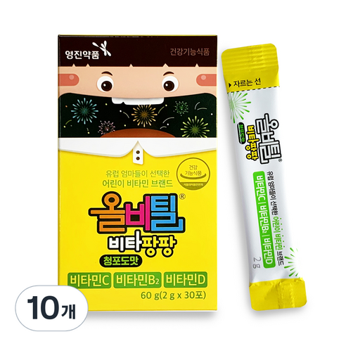 영진약품 올비틸 키즈 멀티비타민 비타팡팡 30p, 60g, 10개