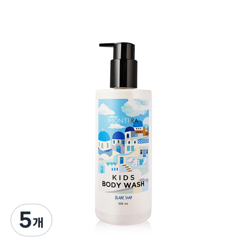 몽프라 키즈 바디워시 블랑솝 비누향, 5개, 500ml