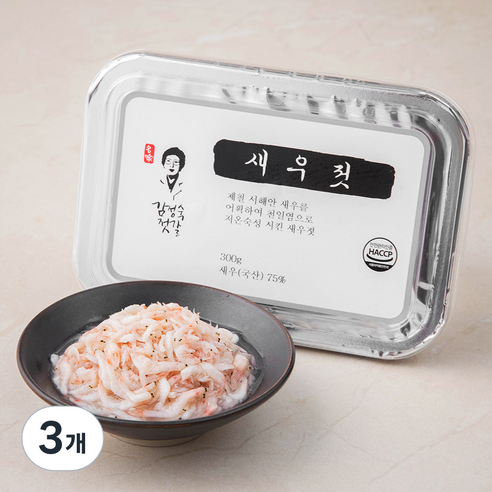김정숙젓갈 새우젓, 300g, 3개