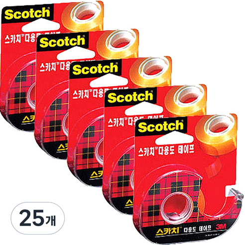 스카치 다용도 셀로판 테이프 디스펜서 581 18mm x 15m, 25개