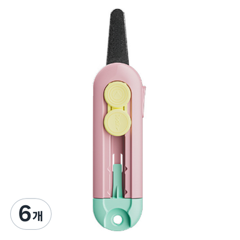 일상속반짝 자석 안전한 택배칼, 핑크, 6개