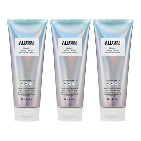 더페이스샵 올클리어 미셀라 클렌징 폼, 150ml, 3개