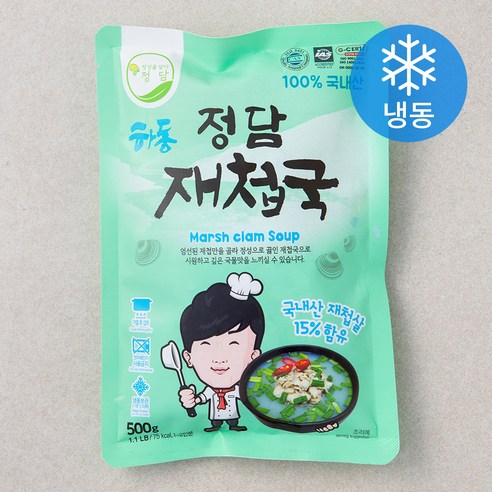 정담 재첩국 (냉동), 500g, 1개