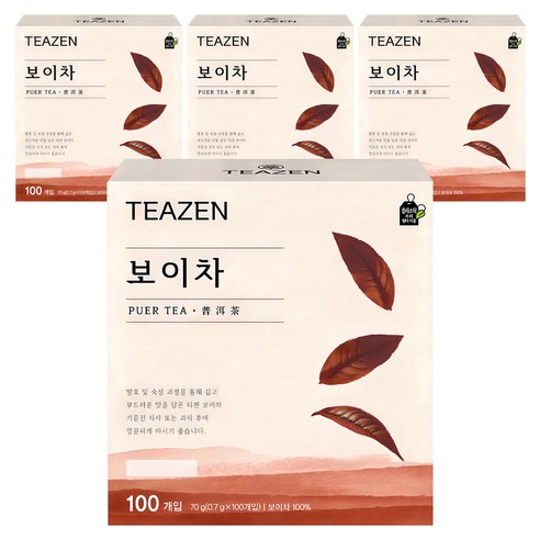 티젠 보이차, 0.7g, 100개입, 4개