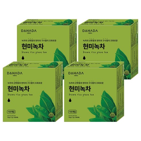 다하다 현미녹차, 1.2g, 100개입, 4개
