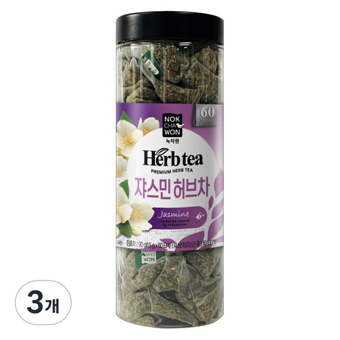 녹차원 쟈스민 허브차 티백, 1.5g, 60개입, 3개