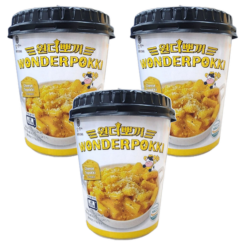 대유잼 원더뽀끼 치즈 컵떡볶이, 120g, 3개