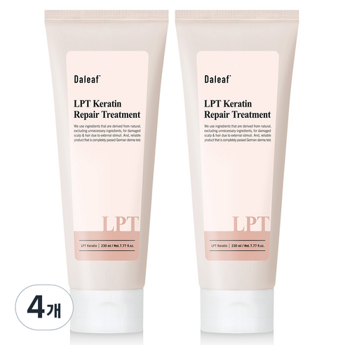달리프 LPT 케라틴 극손상모 단백질 리페어 헤어트리트먼트, 4개, 230ml