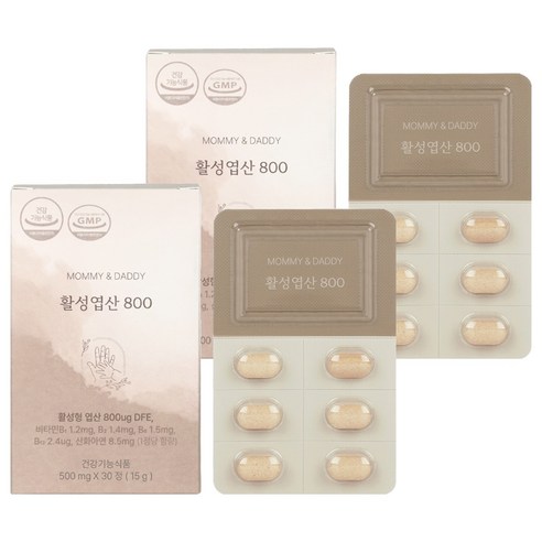 마미앤대디 활성엽산 800, 30정, 2개