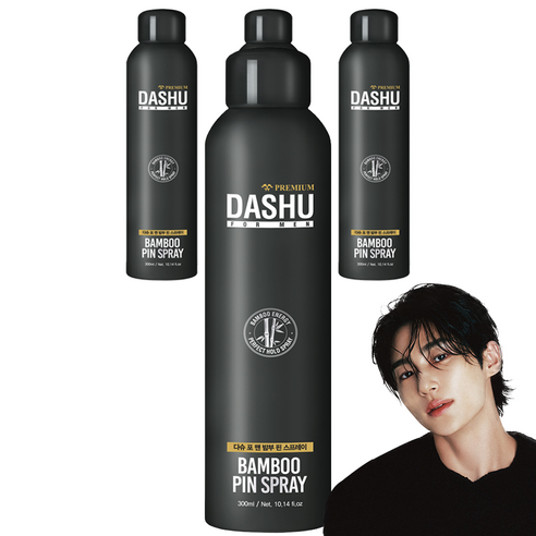 다슈 포 맨 프리미엄 밤부 핀 헤어스프레이, 300ml, 4개