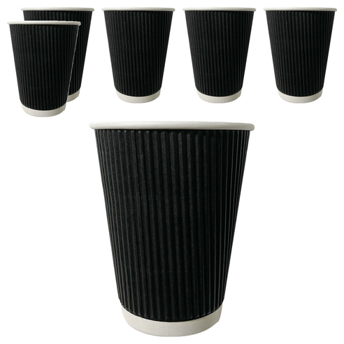 대한 3중 웨이브 블랙 종이컵 340ml, 6개, 50개입
