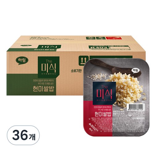 The미식 현미쌀밥, 180g, 36개