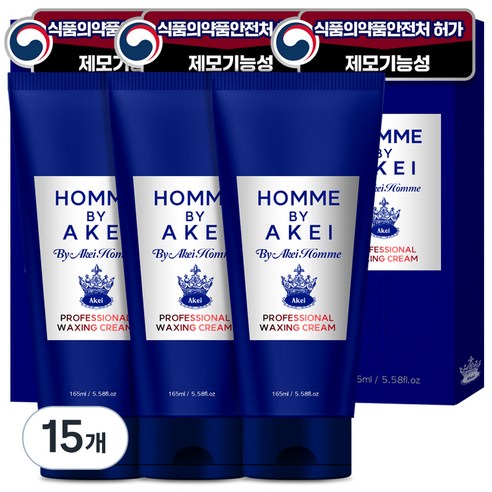 아케이 옴므 프로페셔널 왁싱크림, 15개, 165ml