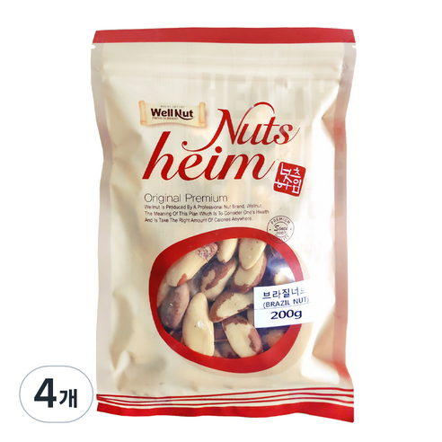 웰넛 자연두레 브라질너트, 200g, 4개